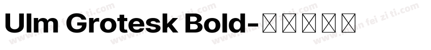 Ulm Grotesk Bold字体转换